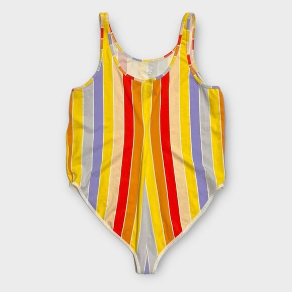 Nike Plus Size Rainbow Retro Stripe Tank Bodysuit Multi 2X - Picture 2 of 8